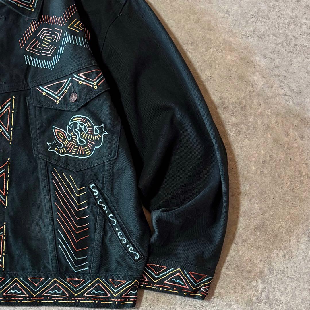 80s 90s ヴィンテージ デニムジャケット JORDACHE 短丈 ブラック