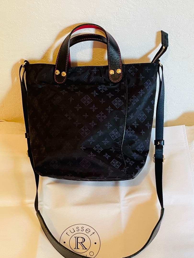 russetJALオリジナル 2way ダブルフェイスショルダーバッグ　美品