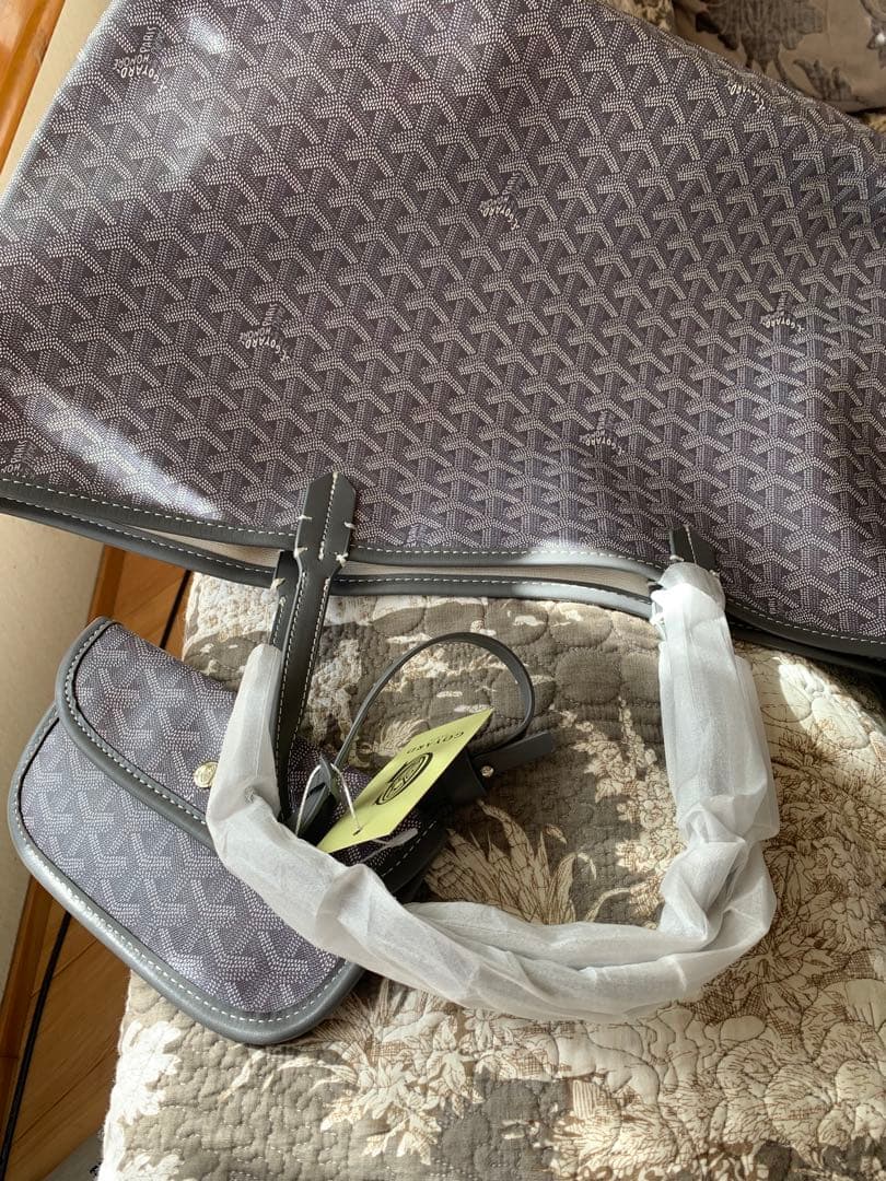 ミル•*¨*•.¸ トート グレー 大容量 マザーズバッグ ポーチ