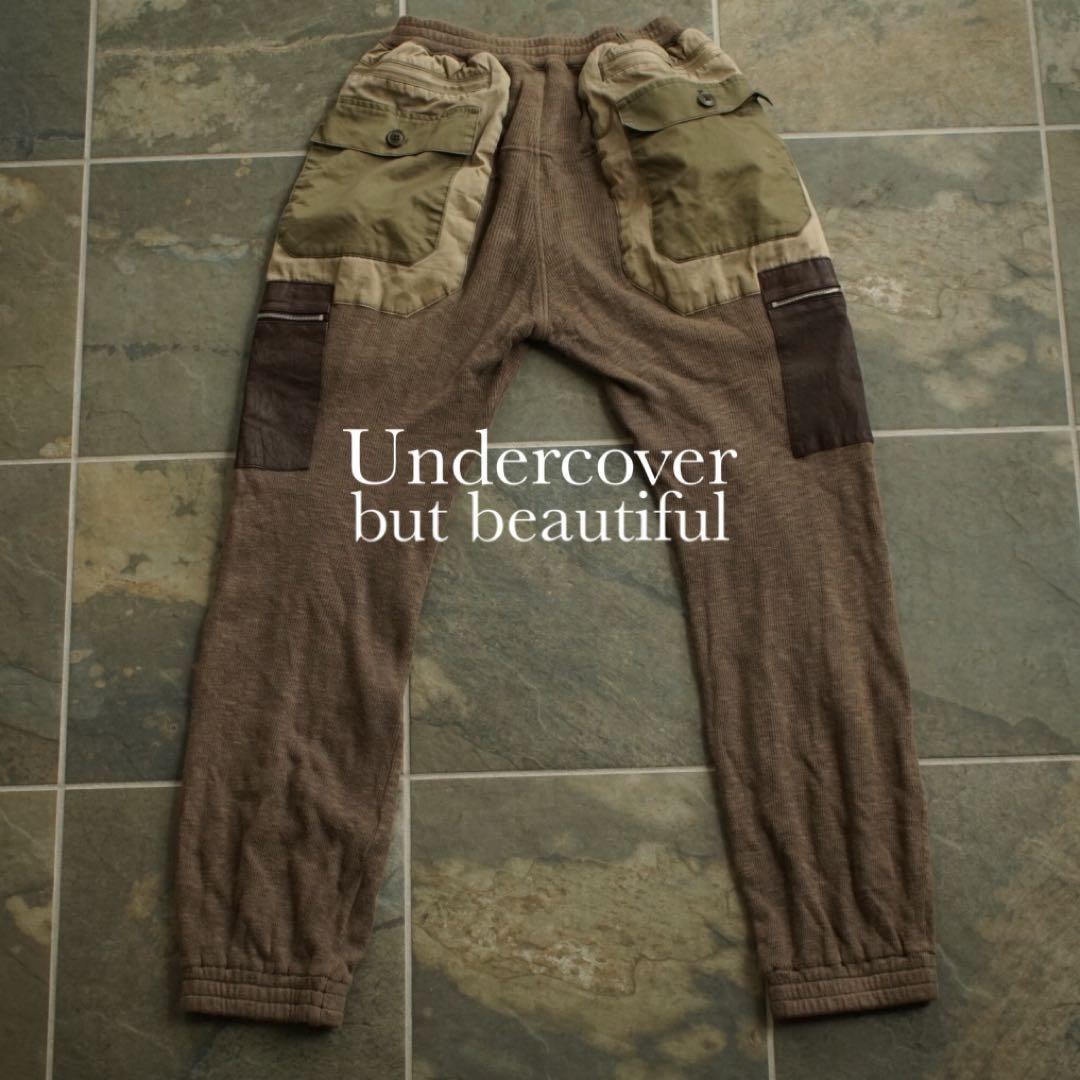 06aw アンダーカバー ニット レザー 切り替え カーゴ パンツ 2