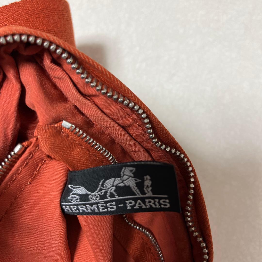 【エルメス】アカプルコ　サンチュール　オレンジ トワルシェブロン　ボディバック