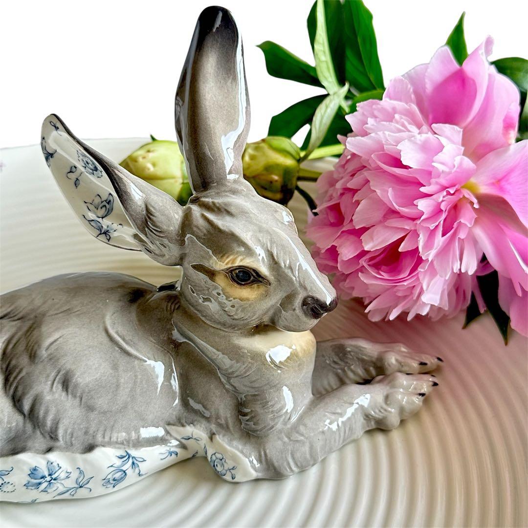 【希少品】最高級 ニンフェンブルク ◆ドイツ製 野うさぎ 大皿 イースター