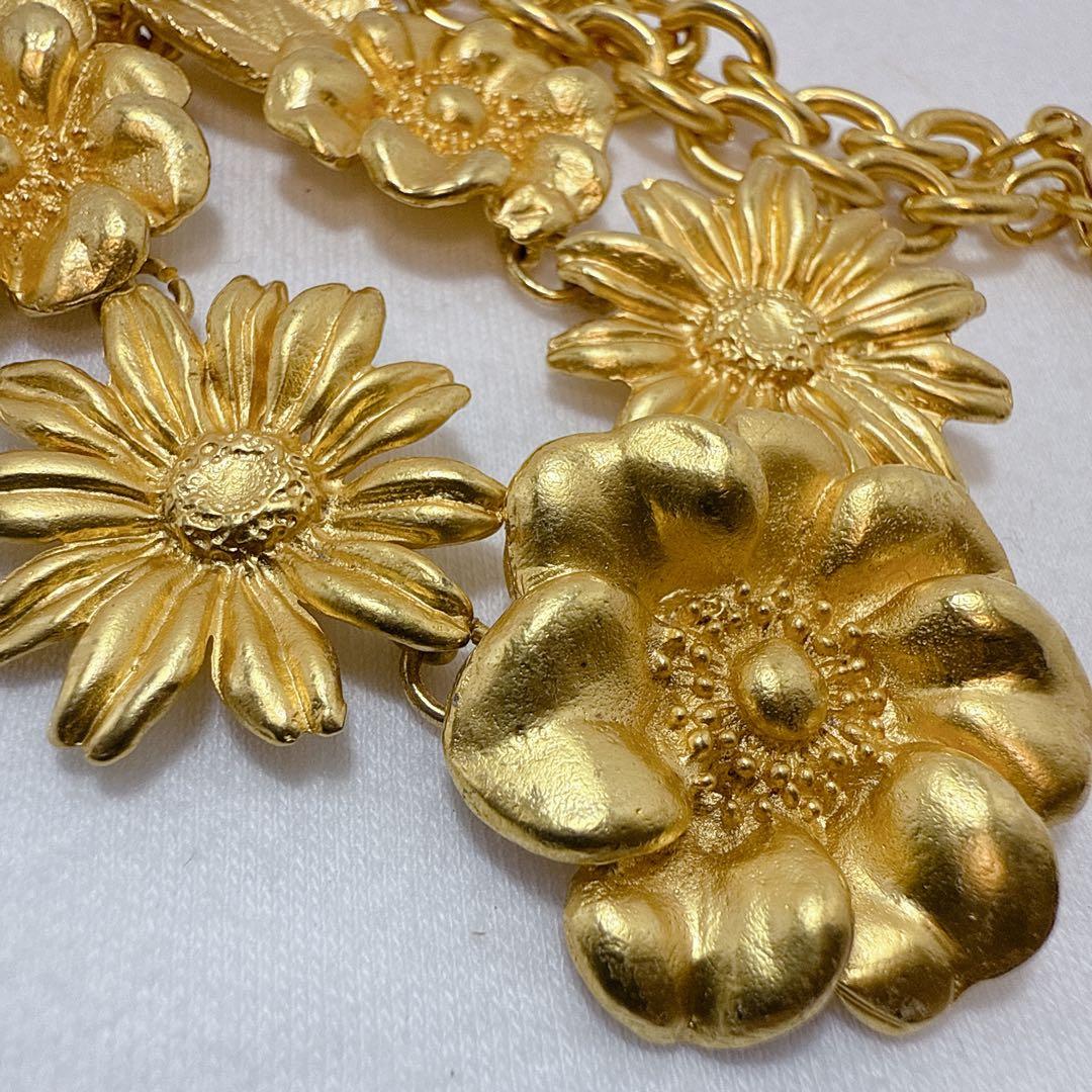 KENZO ケンゾー ゴールドカラー フラワー ネックレス