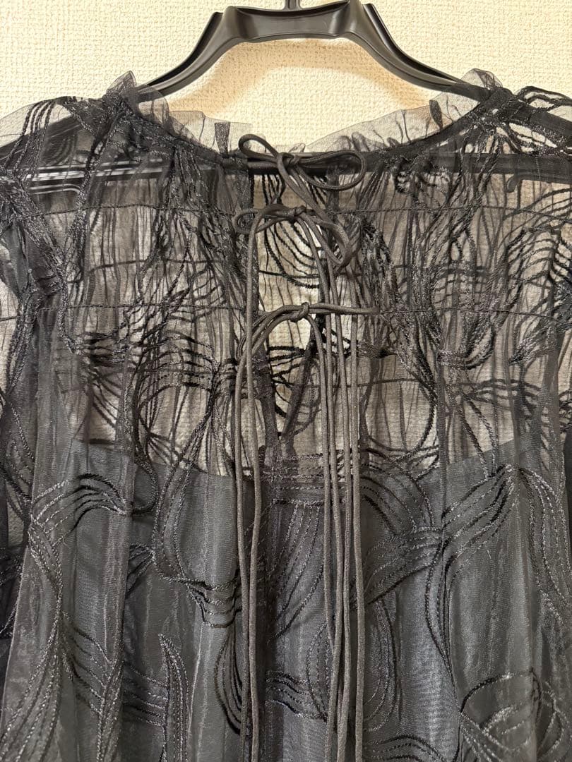 ★新品タグ付き★リボンエンブロイダリーレイヤードドレス