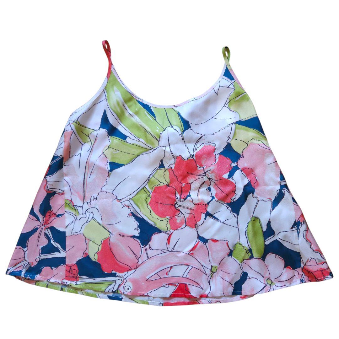 バナナタイム 花柄 キャミソール シルク100% Sサイズ オシャレ 極美品