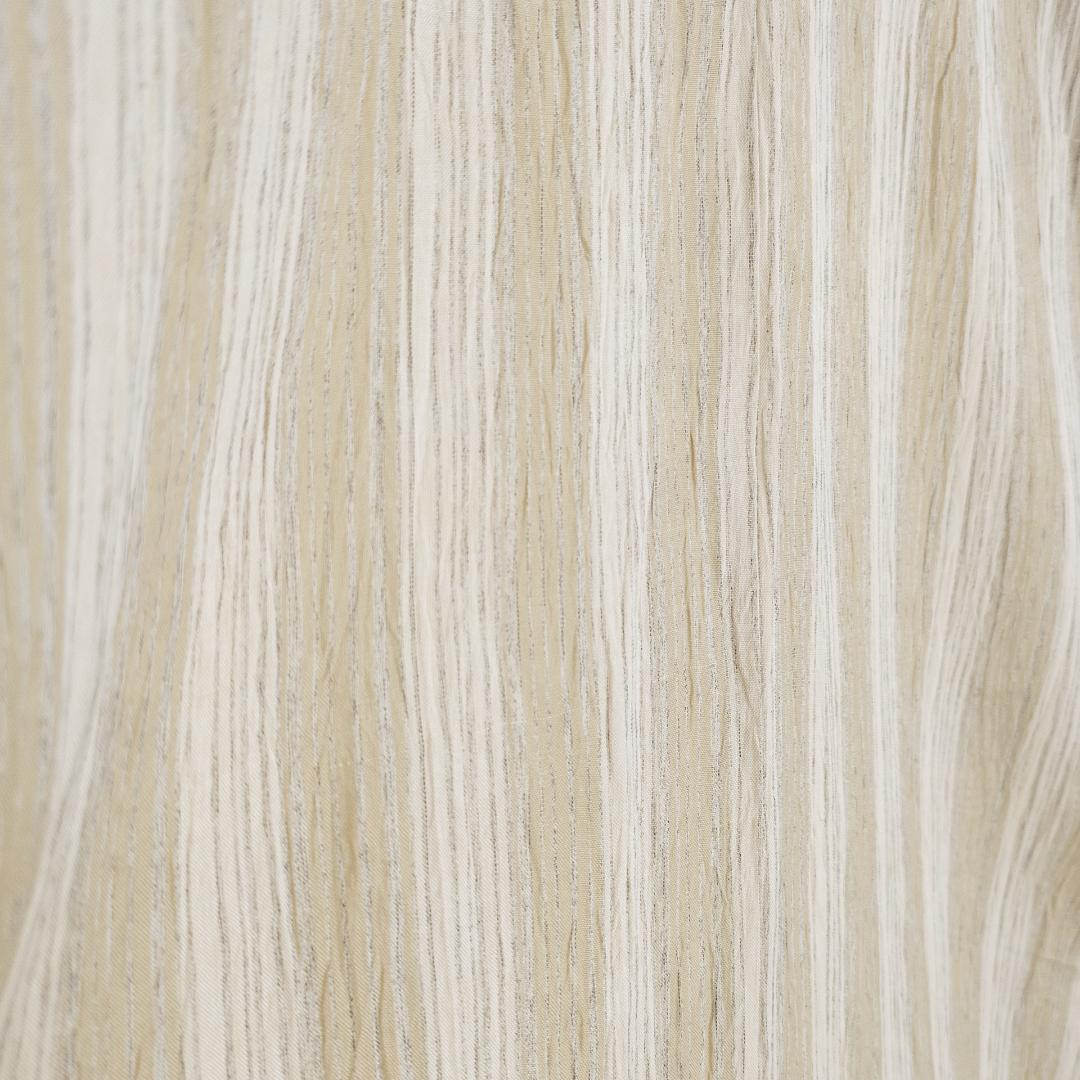 まる ※R7SK684 浴衣 夏物 薄物 ベージュ カーキ 縦縞 綿麻