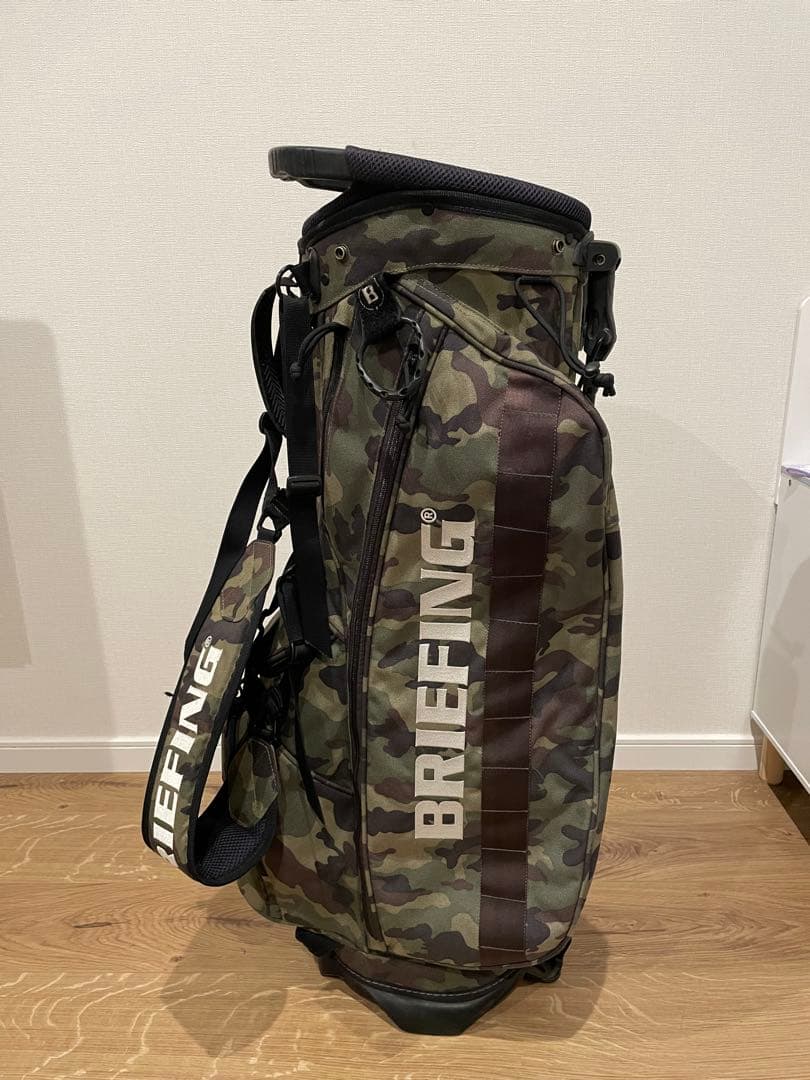 カズ　BRIEFING グリーンカモ　迷彩 スタンドゴルフバッグ