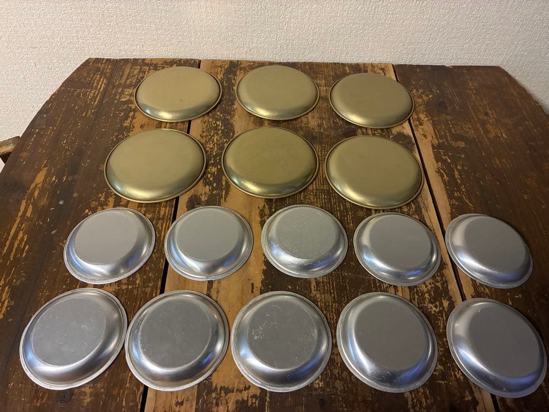 おまとめ　かごバスケット6点　木箱5点　アルミ皿　16点