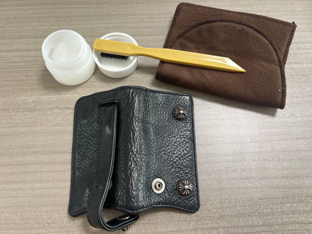 CHROME HEARTS キーケース クロスボール キーリング レザー