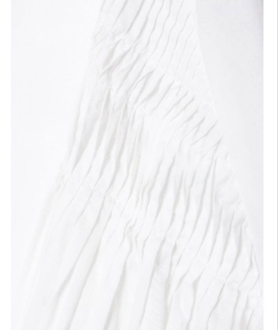 mizuiro ind ピンタックパフスリーブシャツ オフホワイト