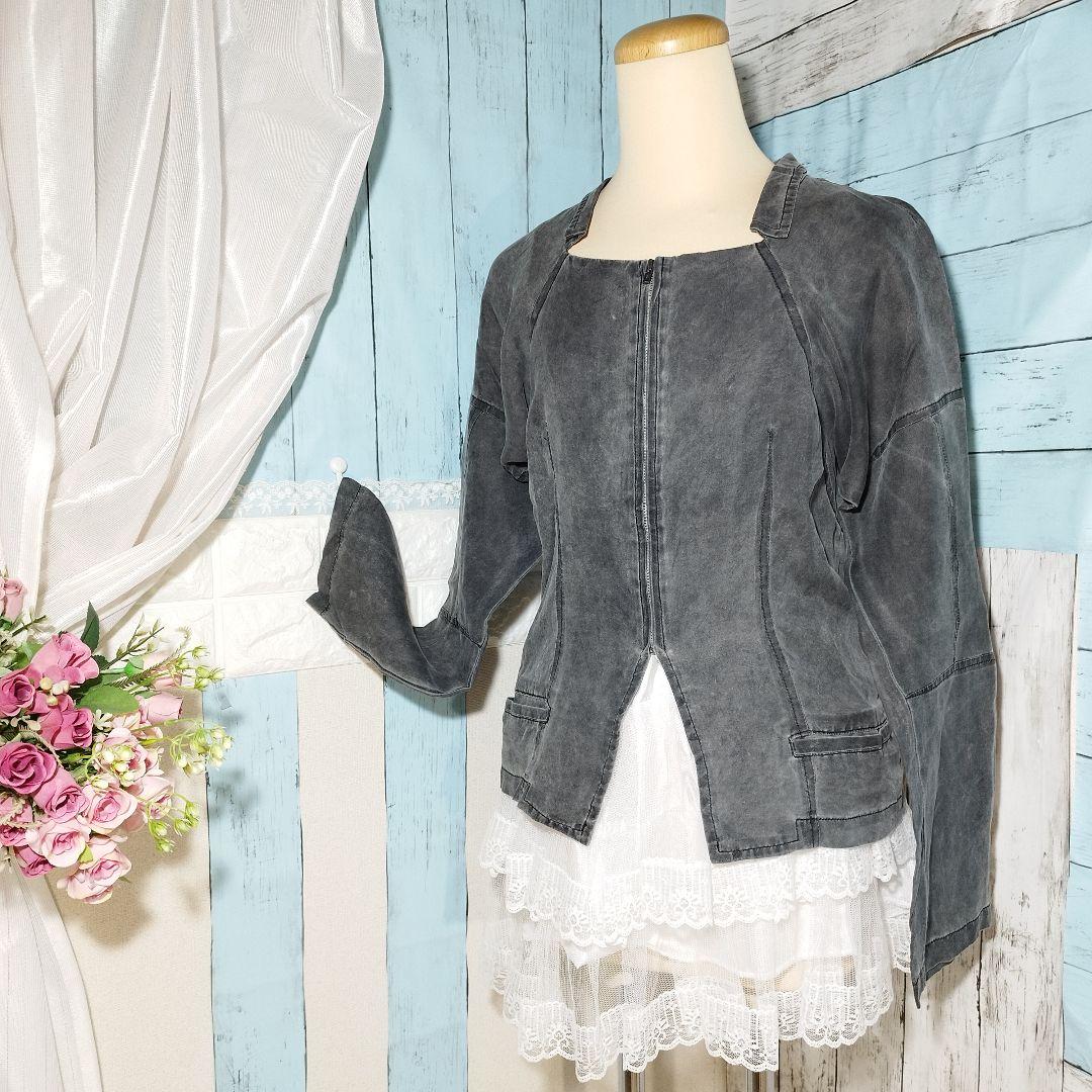 Yohji Yamamoto フェイクデニム 変形 薄ジャケット ライトアウター