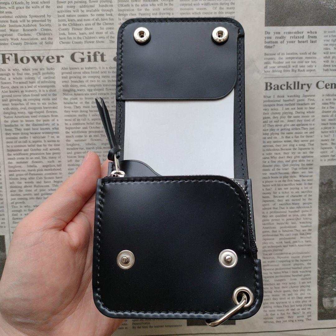 訳あり　総コードバン　ショート　トラッカーウォレット　ハンドメイド