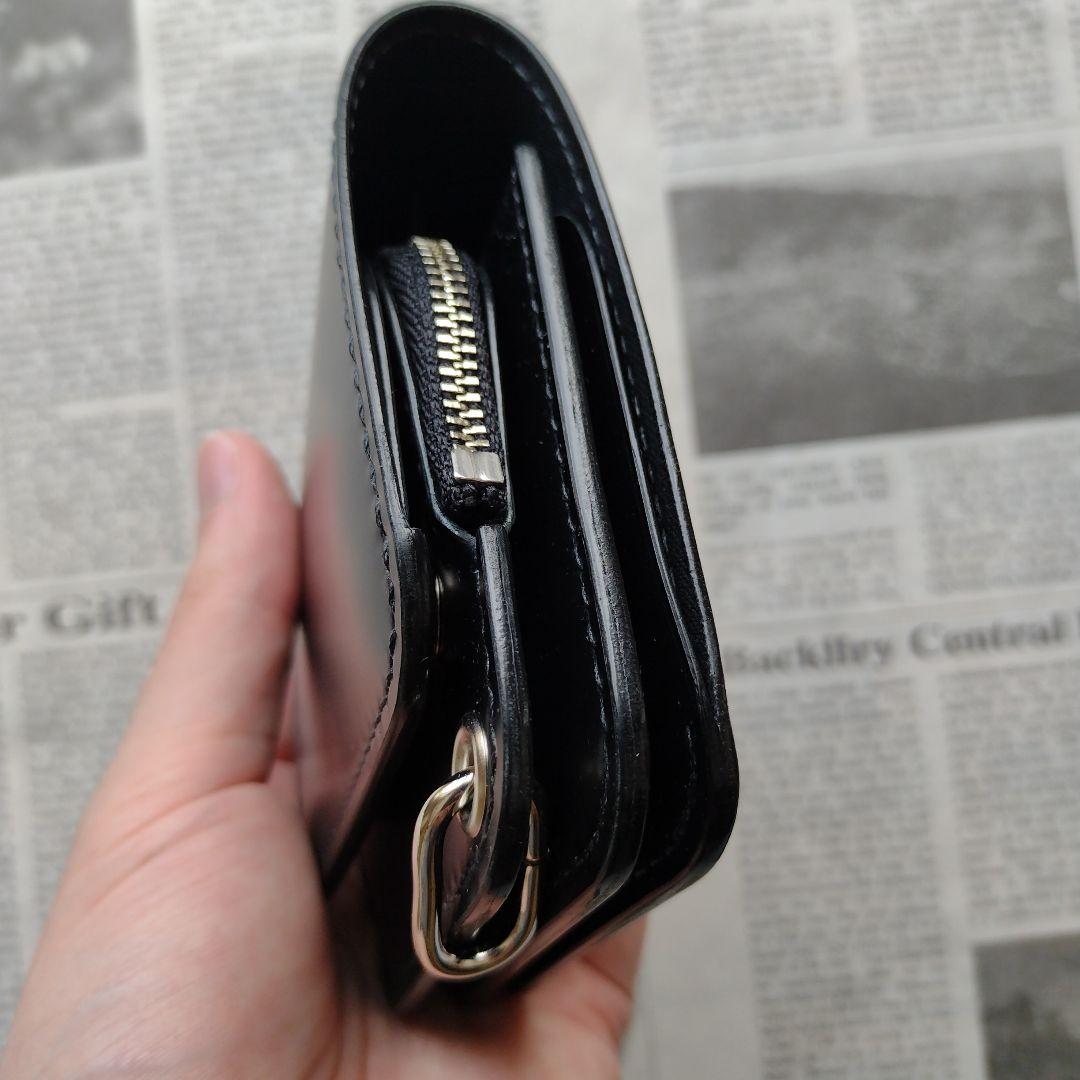 訳あり　総コードバン　ショート　トラッカーウォレット　ハンドメイド