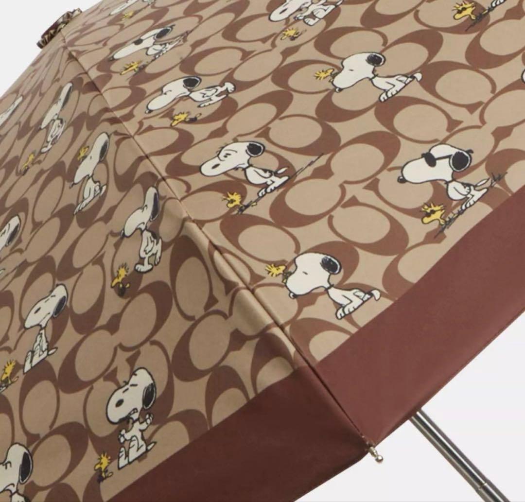 ☆新品☆COACH x PEANUTS スヌーピ折りたたみ傘 ブラウン