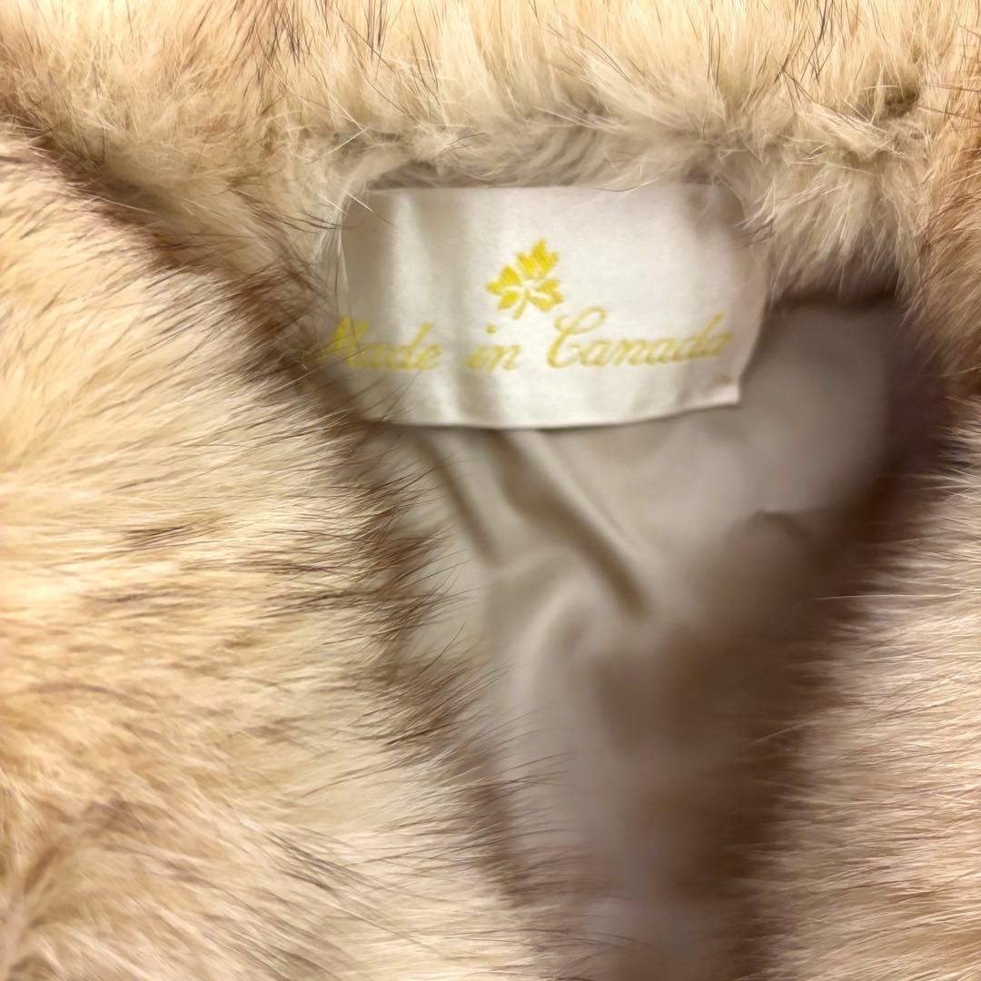 毛皮　ブルーフォックス　ファー　コート　ボリューミー