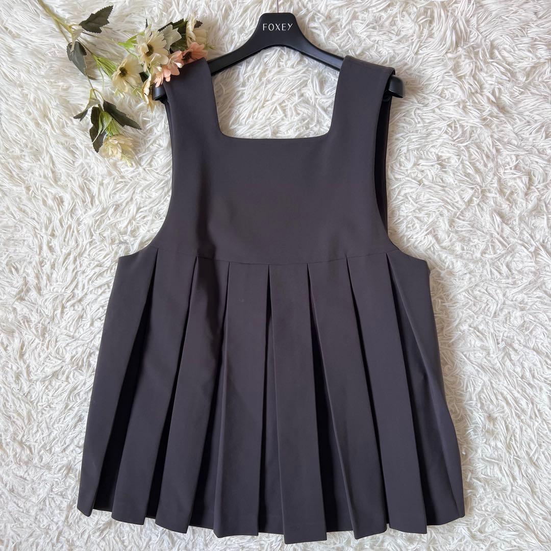 ENFOLD エンフォルド PLEATS TWO-WAY VEST グレー