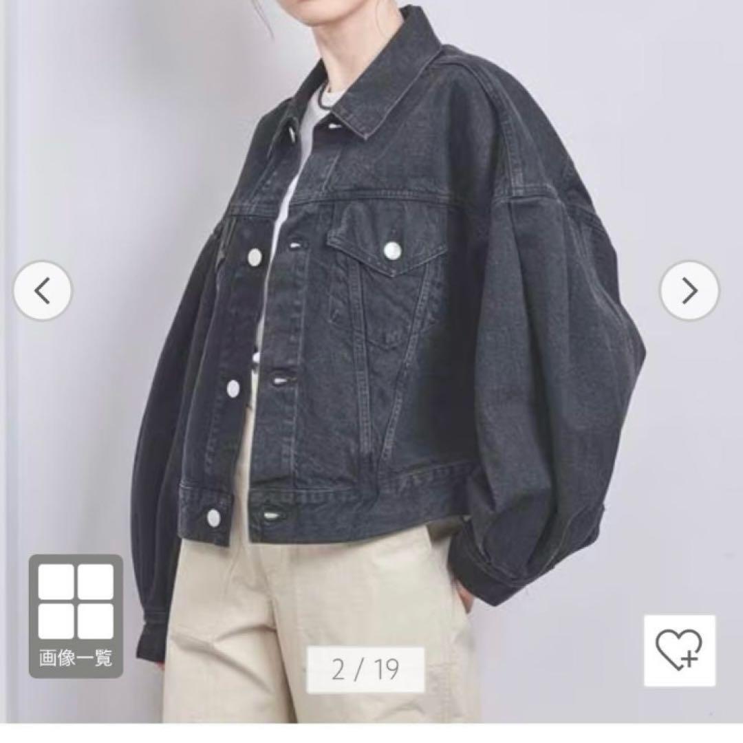 HYKE バルーンスリーブツイルジャケット TYPE3 BLACK 黒 サイズ2