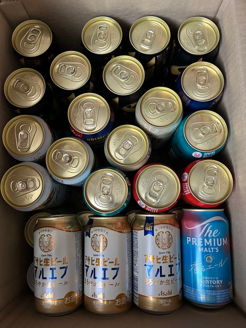 ビーンズ：ビールのみ　48本　スパドラ　ビタリスト　一番搾り　マルエフ　他