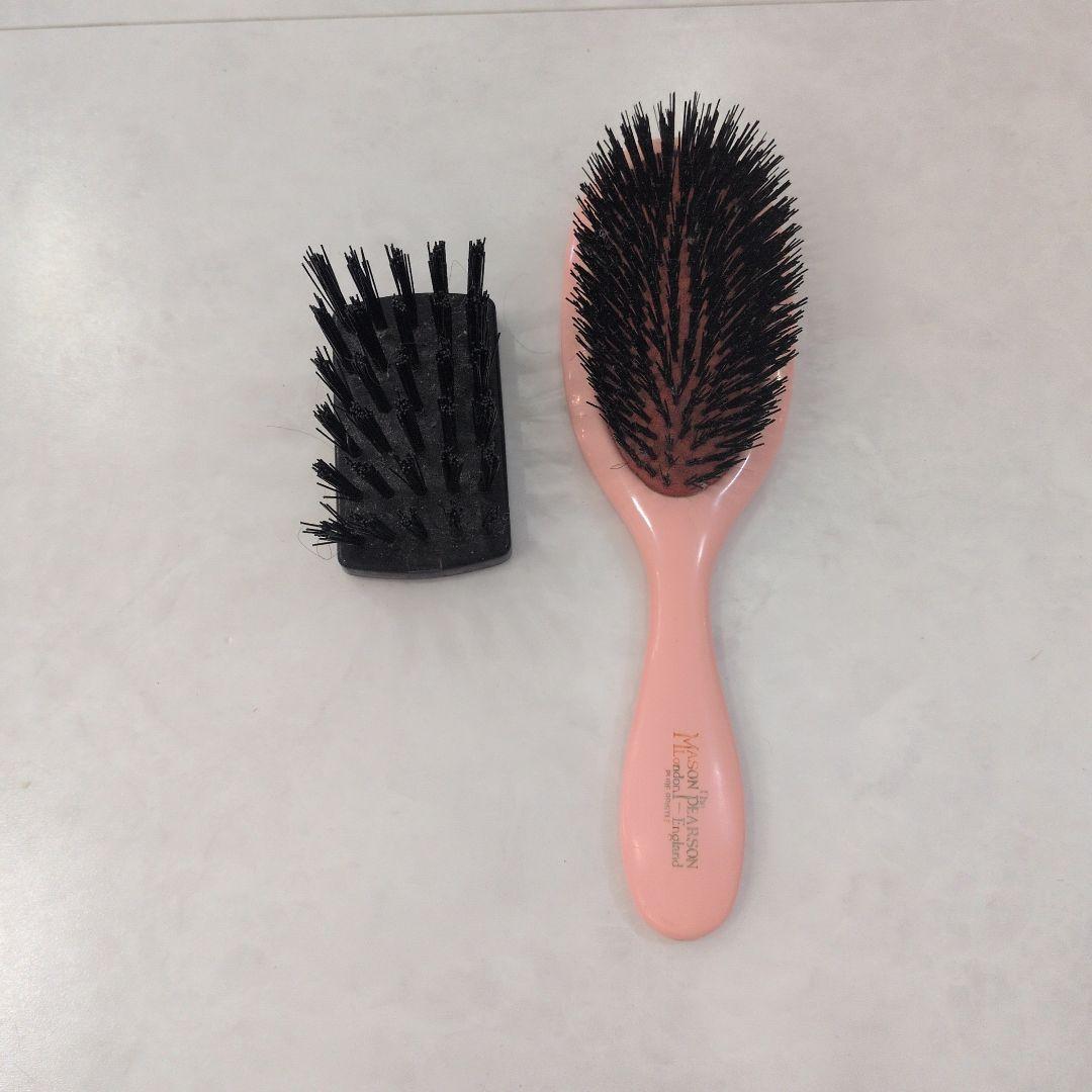 メイソンピアソン　ピンク　ハンディブリュッセル　クリーニングブラックミニブラシ