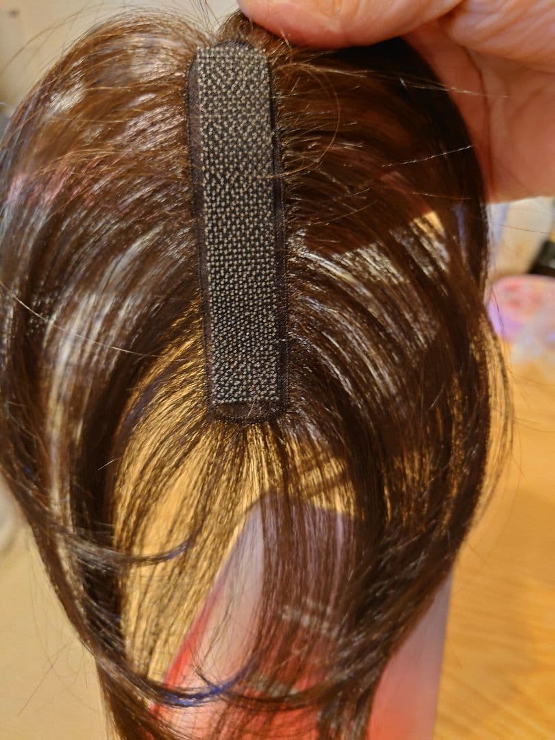 チャチャダークブラウン ロングウィッグ のせるだけ