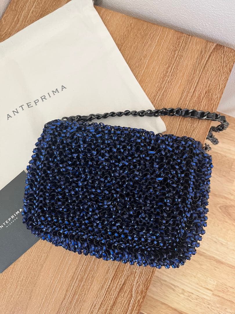ANTEPRIMA ネイビー ワイヤーバッグ