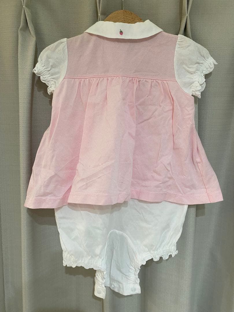 familiar ピンクロンパース　80