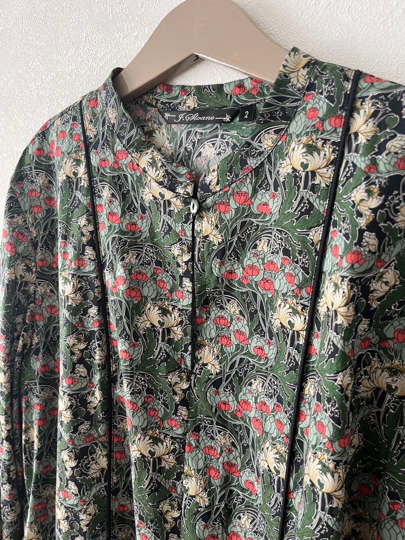 【しかたに】J.sloane リバティ パイピングワンピース