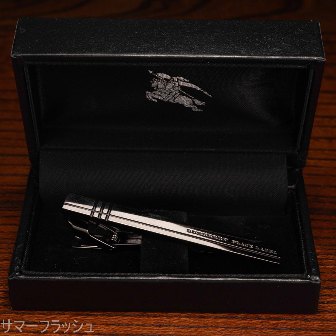 Burberry バーバリー ブラックレーベル ガンメタリックネクタイピン