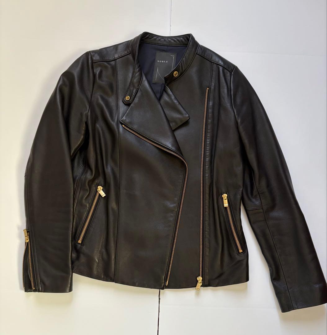 NOBLE ノーブル　本革ライダースジャケット　ブラック　38サイズ