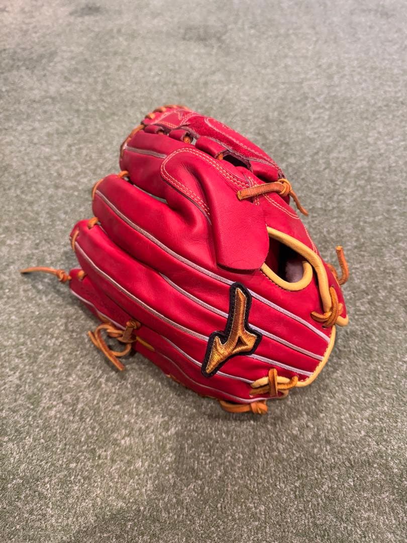ミズノプロ　軟式野球グローブ 赤