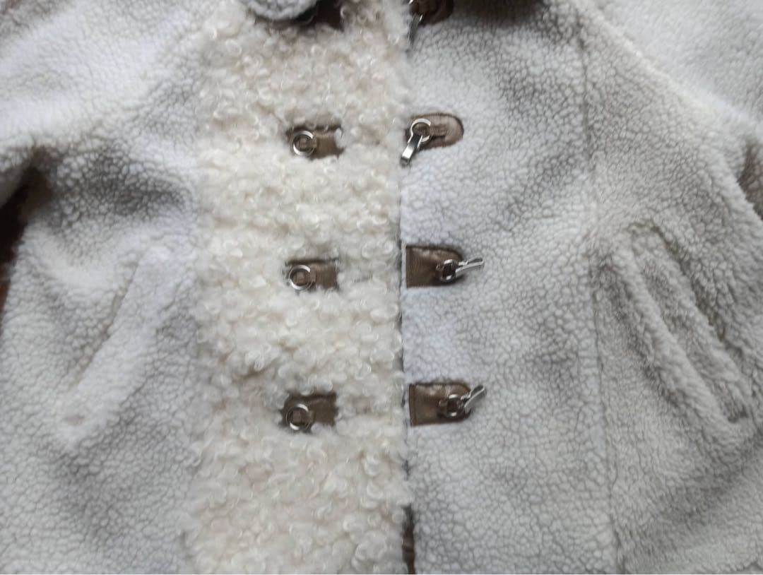 ジャケット・アウター cara reversible patchwork mouton coat