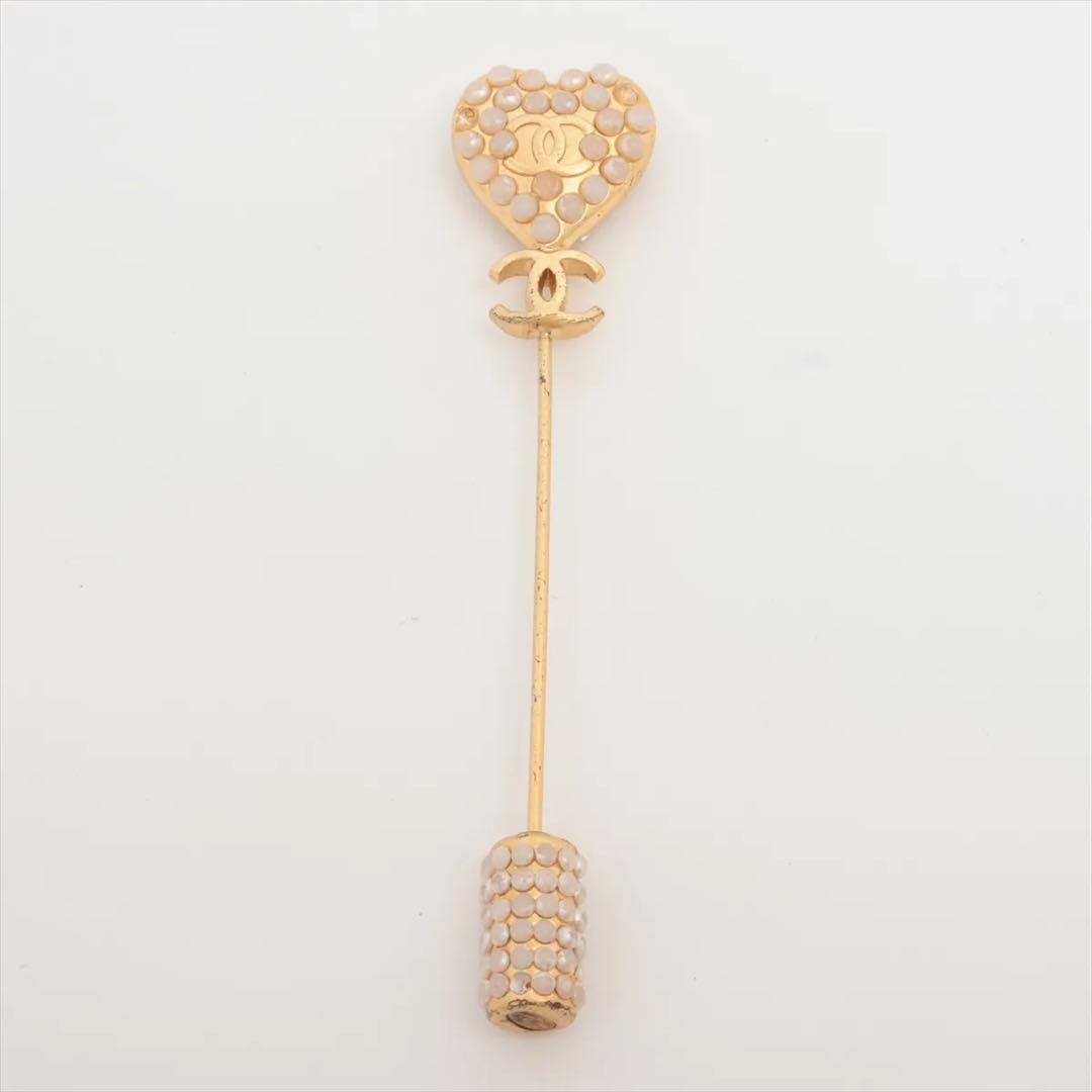 CHANEL ココマーク　ハート　02P ピンブローチ　ゴールド　シャネル