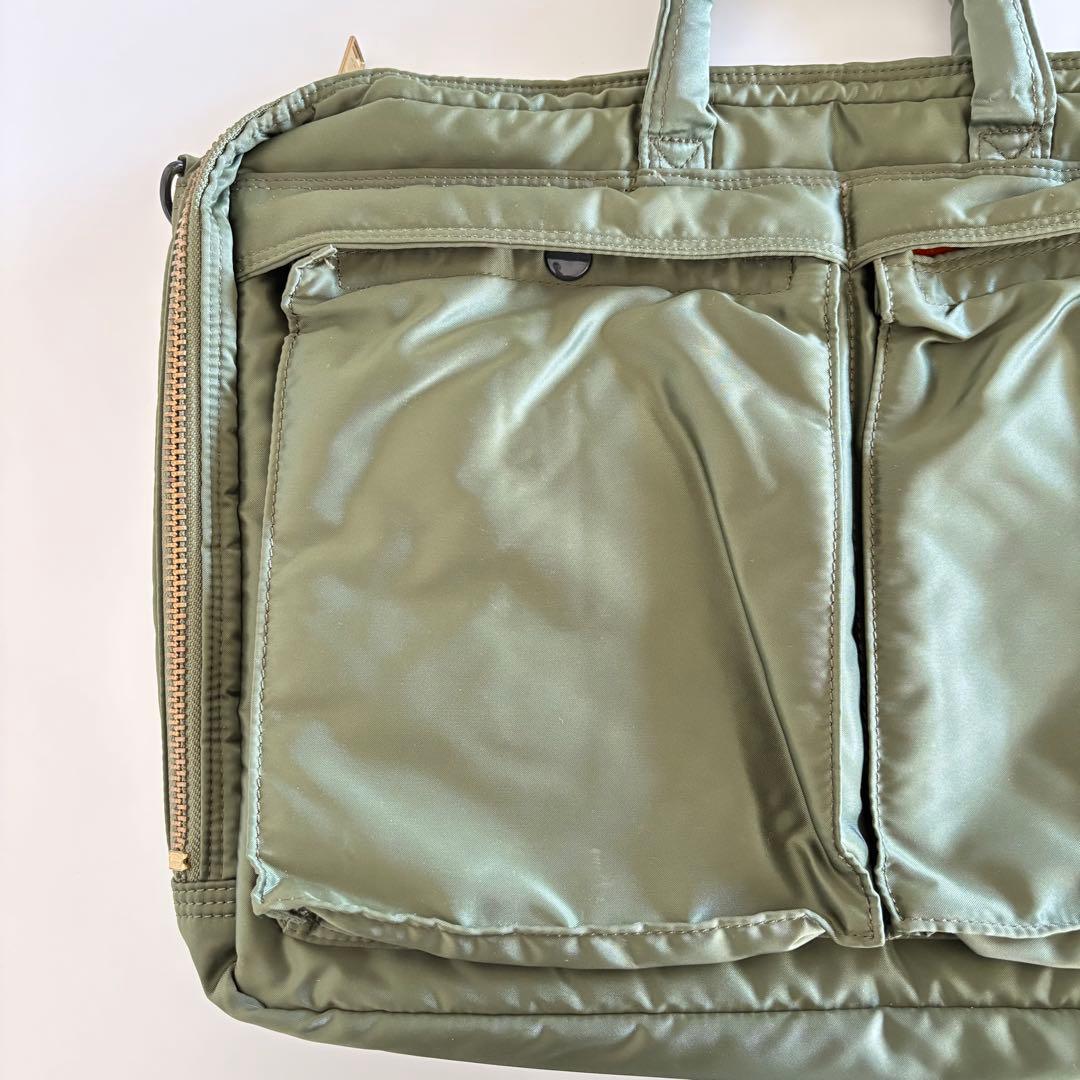 ポーター タンカー 2way ビジネスバッグ セージグリーン