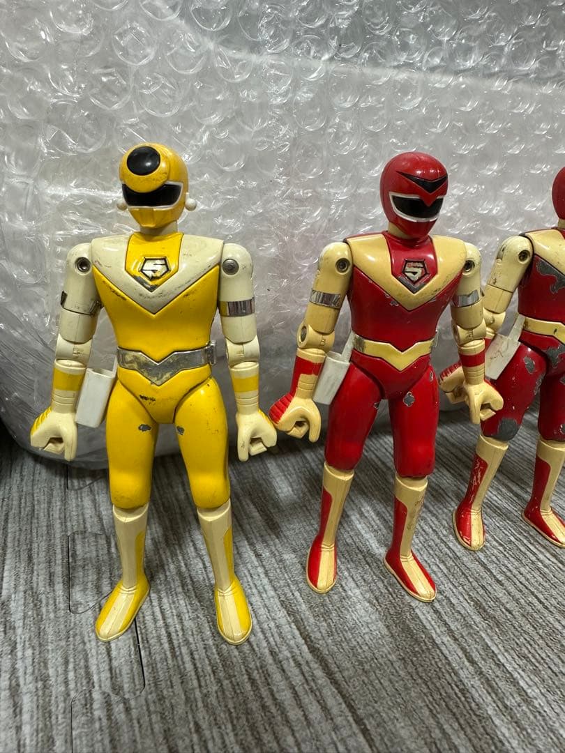 【当時物】光戦隊マスクマン フィギュア5体 1987年 バンダイ