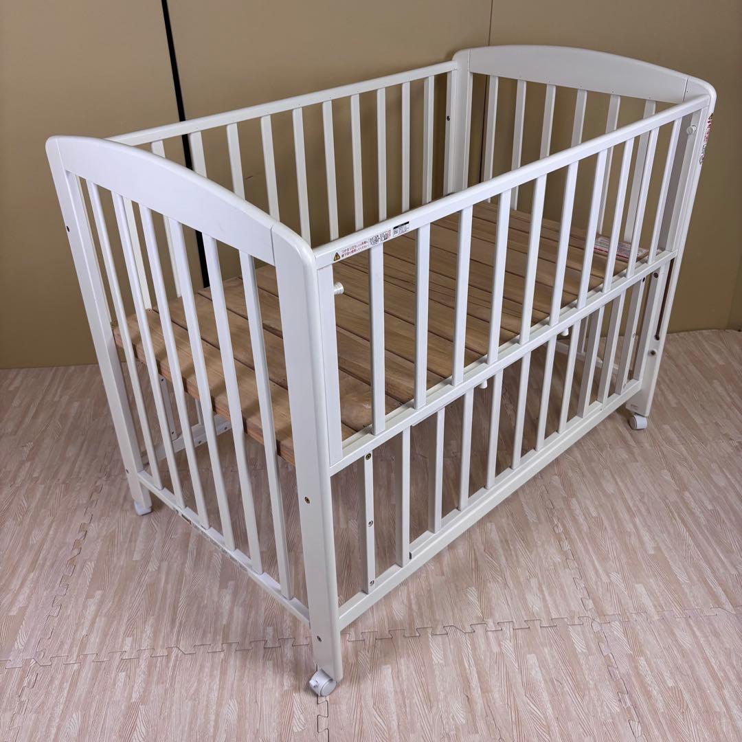 ☆除菌清掃済☆美品☆カトージ　立ちベッド　シンプルコンフォートF　白　すのこ床板