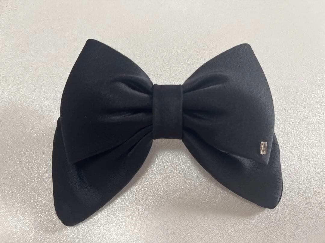 アレクサンドルドゥパリ リボン バレッタ ブラック