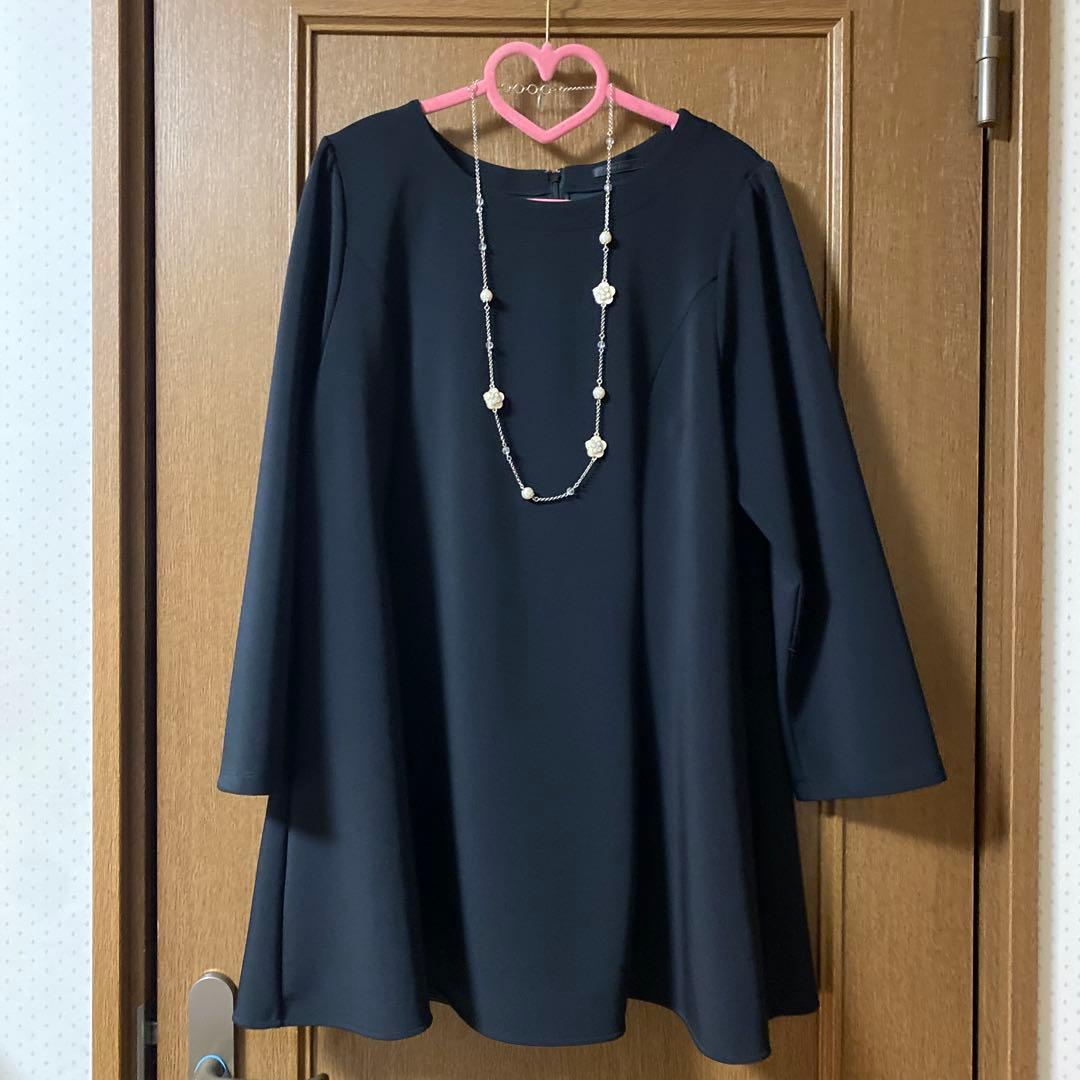 美品今季物☆tobechic大きいサイズ44☆ストレッチダンボールチュニック