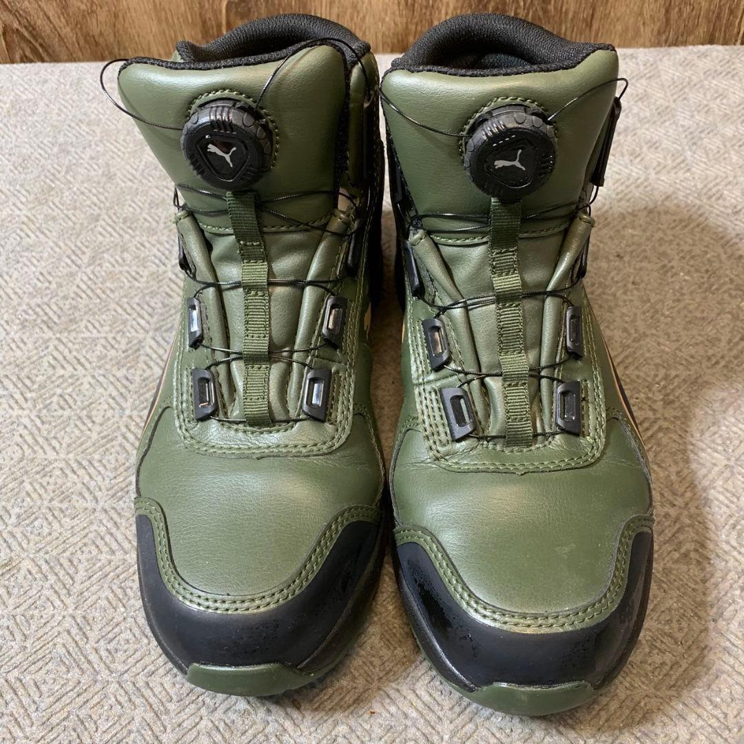 J244\" PUMA オリーブグリーン 安全靴 A種 25cm