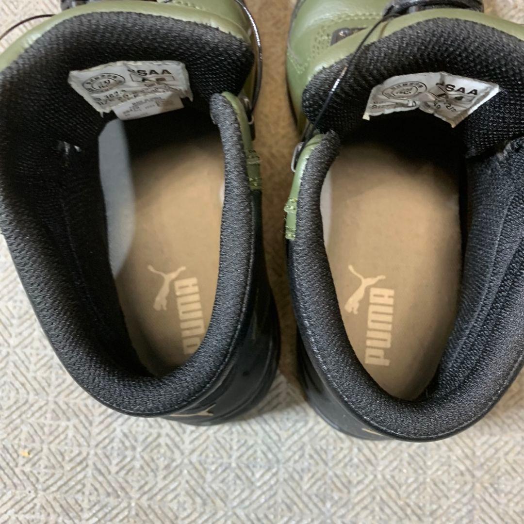 J244\" PUMA オリーブグリーン 安全靴 A種 25cm