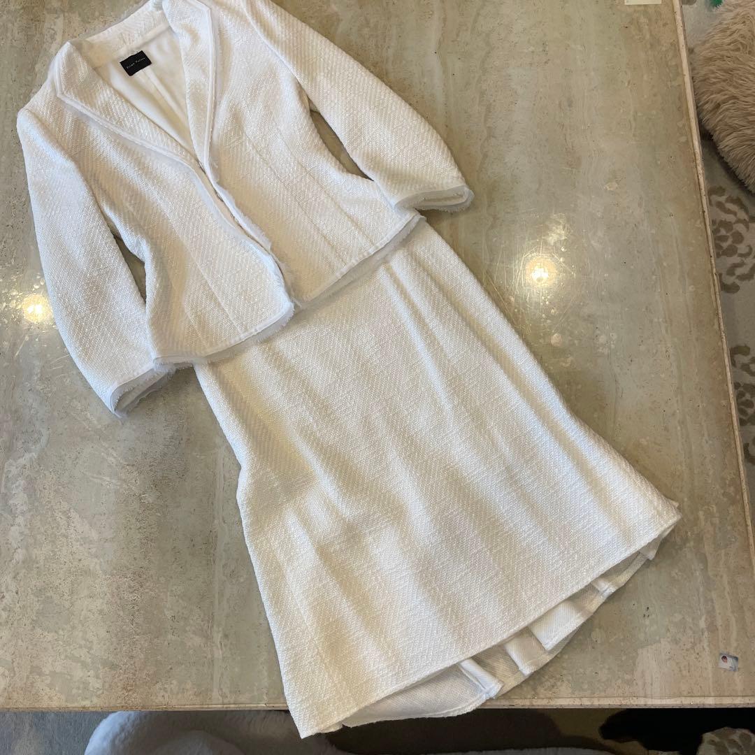 白スーツ　S〜M マーメイド　美品　入学式　結婚式　卒業式