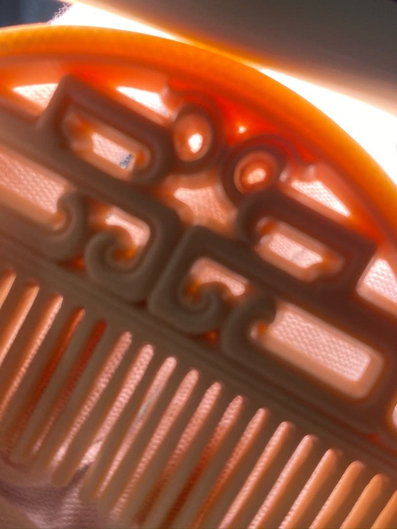 天然マンモス牙美しい手作り彫刻 一櫛百順 髪櫛(25g)