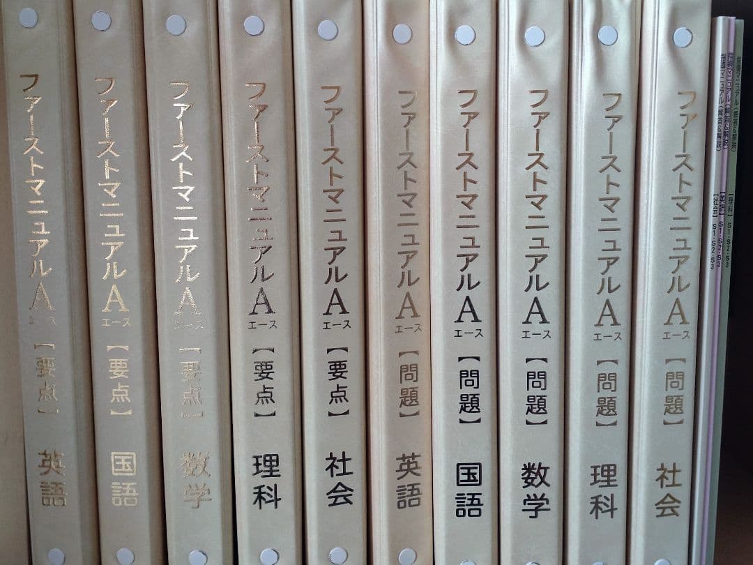ファーストマニュアルa 高校受験対策　要点　問題　各5冊セット