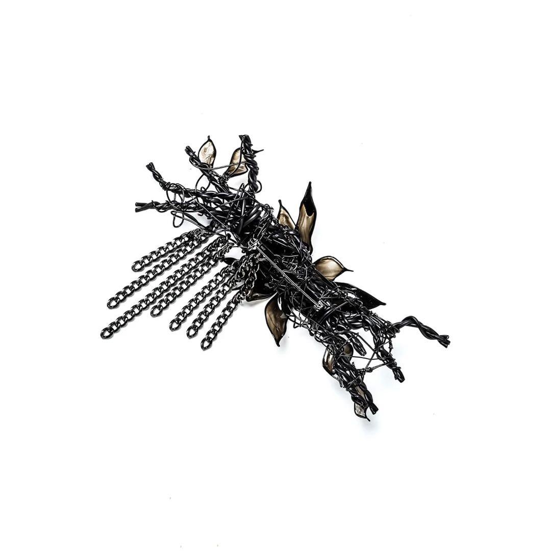 2025 Yohji Yamamoto ブラックブローチ　新品