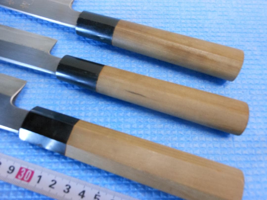 キッチン用品　在銘・妙観　柳刃包丁 3本セット