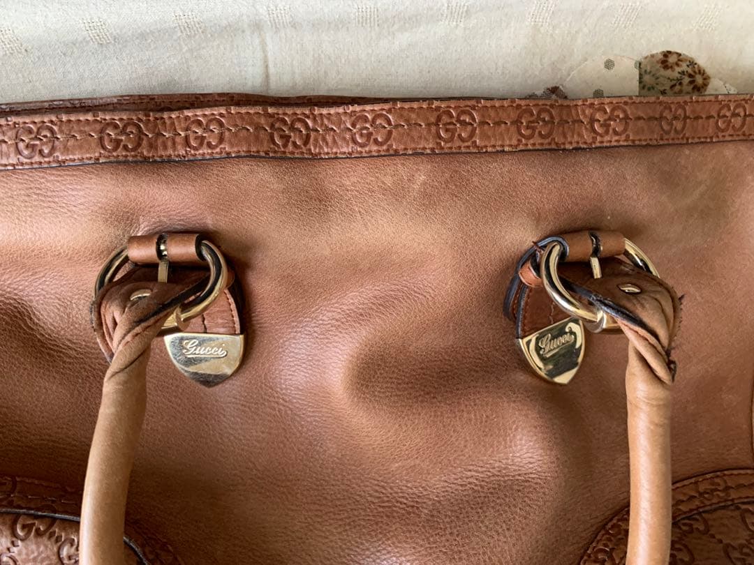 週末限定セール❣️Gucci ブラウンレザーバッグ