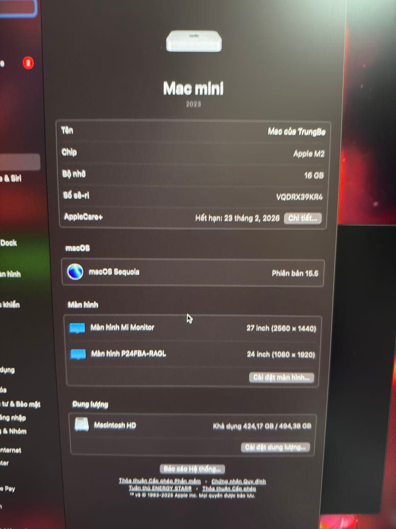 Macデスクトップ Mac mini M2 / 2023 16GB / SSD 512GB