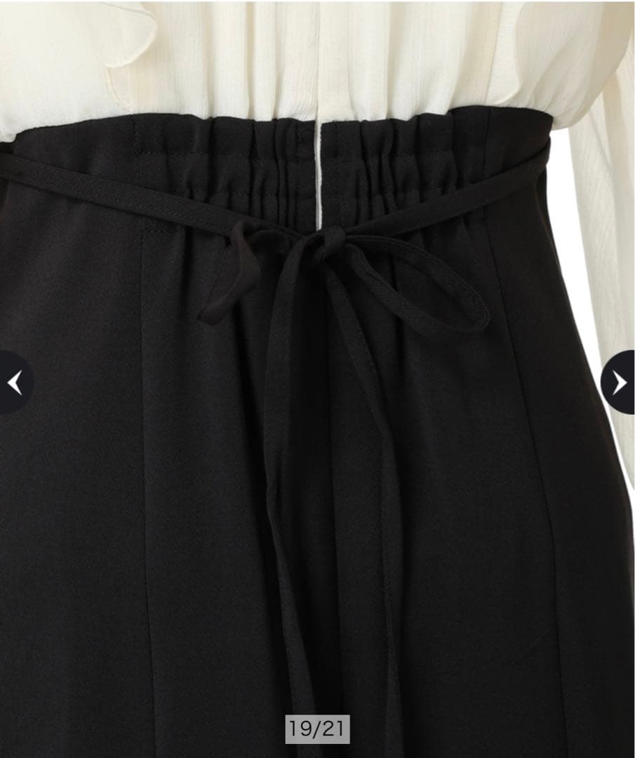 アプワイザーリッシェ　ショルダーフリルドッキングワンピース　新作　美品