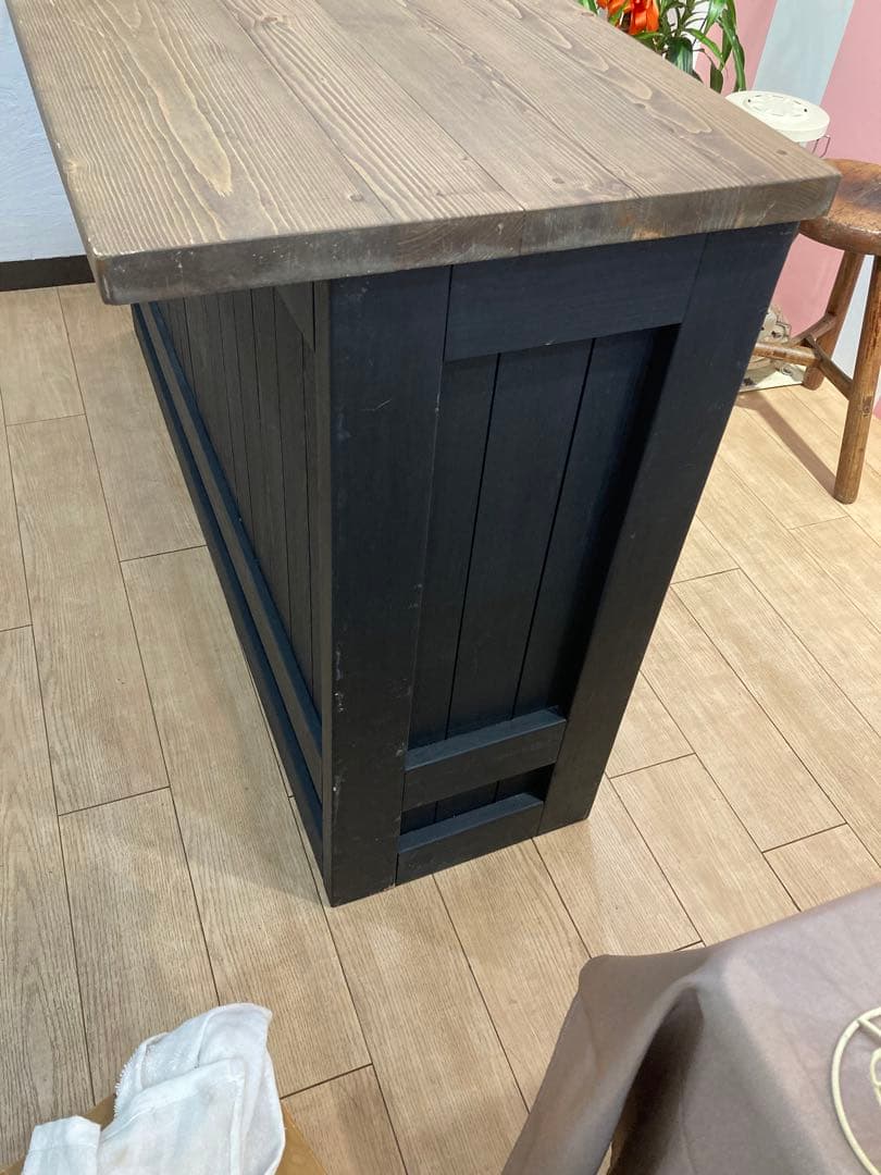 kirschです！　（引き取り限定）木製　レジカウンター　作業台　テーブル