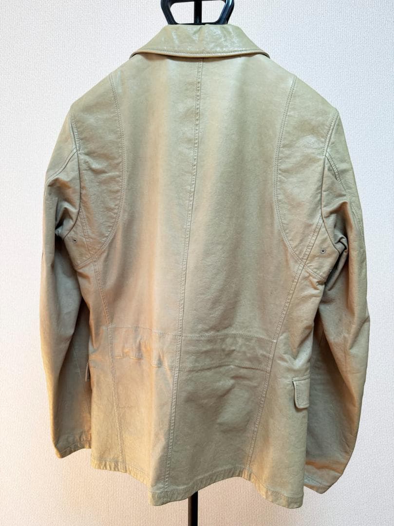 JIL SANDER ジルサンダー 本草木染め ベージュ系 レザージャケット