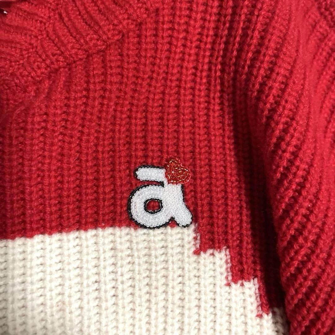 【美品】アルチビオ archivio 長袖ニット　赤　レディースサイズ38（Ｍ）